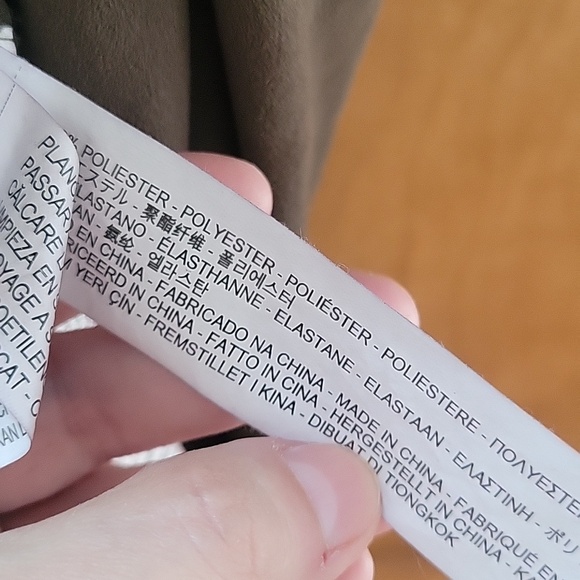 Zara Olive Green Long Faux Suede Trench Coat XS - Picture 4 of 11